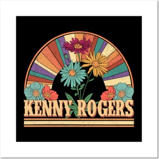 Kenny Flowers Name Rogers Personalized Gifts Retro Style Posters and Art